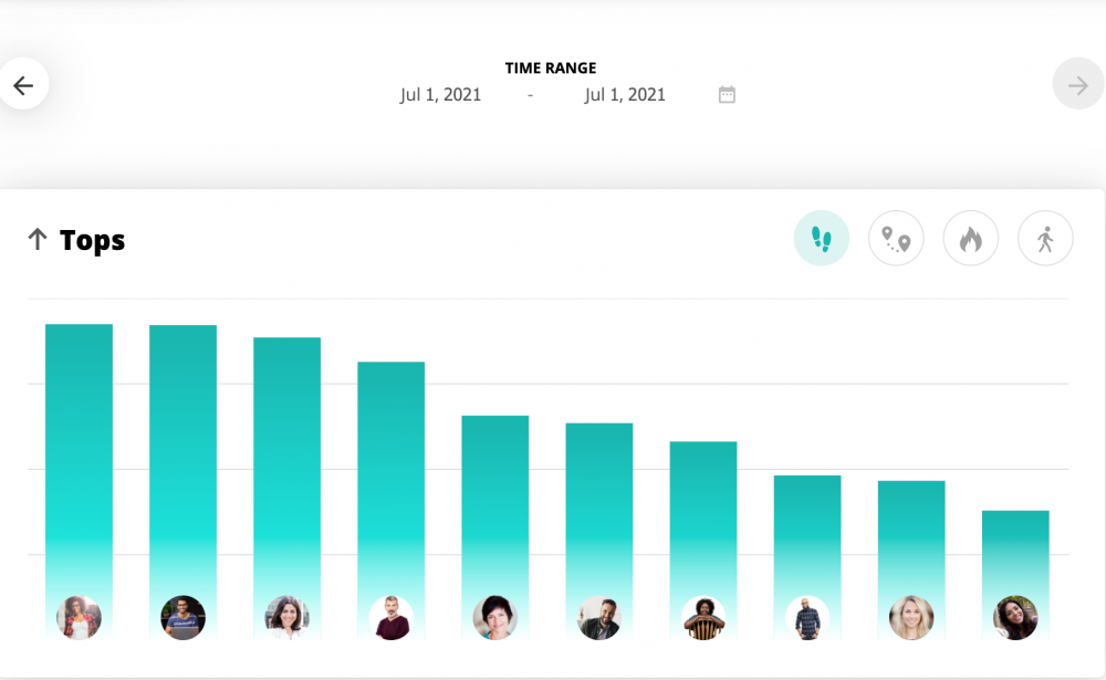 inKin step statistics